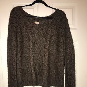 Brown knitted sweater